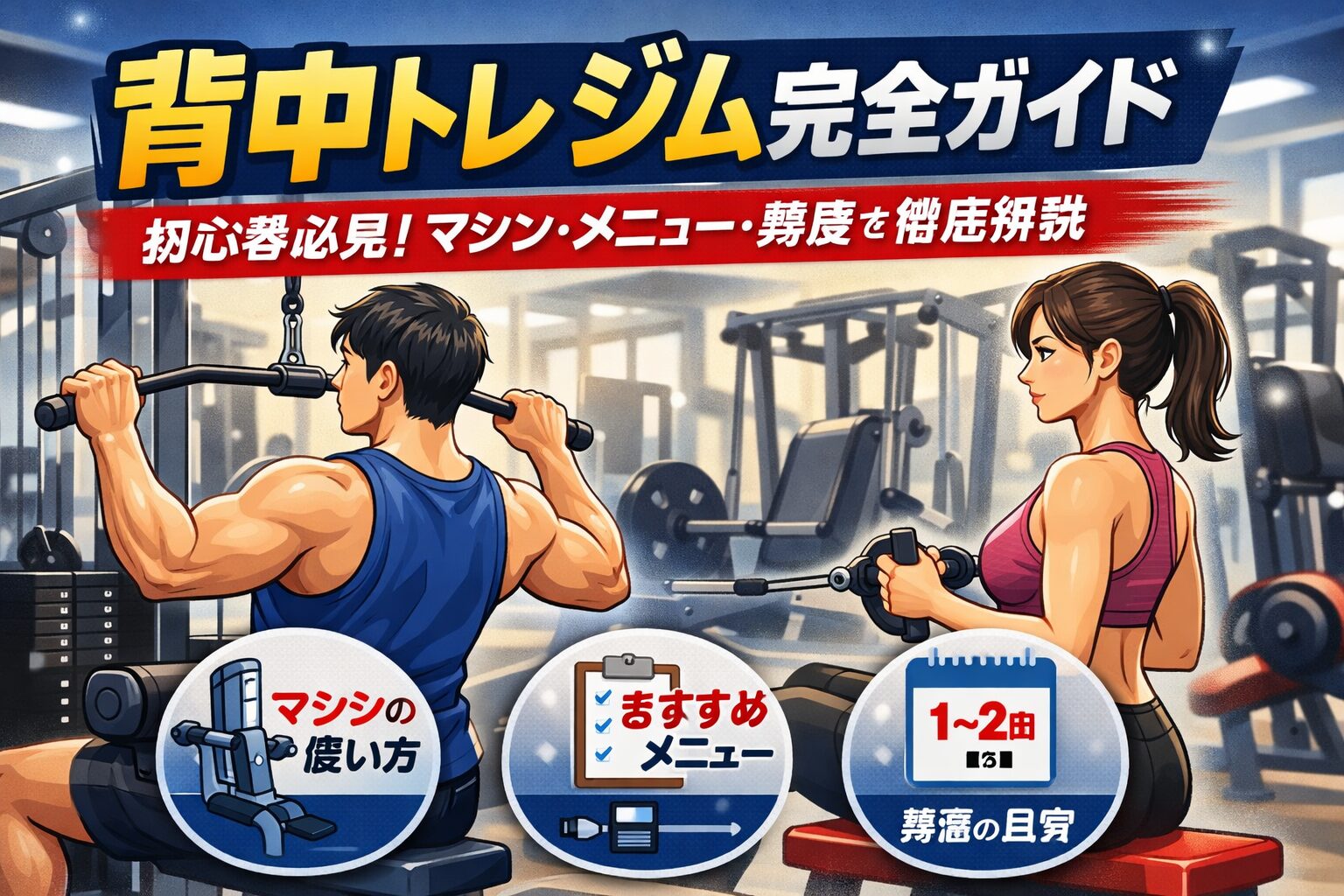 背中トレ　ジム